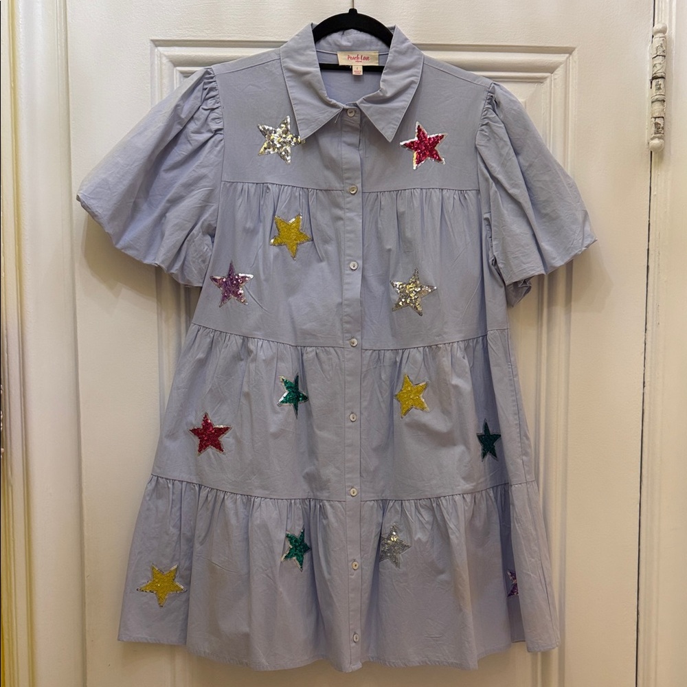 Starry  Dress with Multicolor Accents